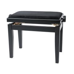 GEWA zongora padok deluxe matt feketefekete ülőrész