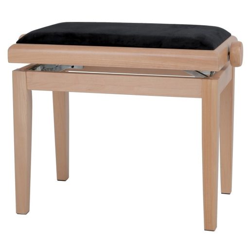 GEWA zongora padok Deluxe Natur mattfekete ülőrész