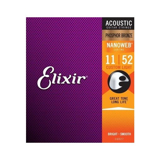Elixir 16027 akusztikus gitárhúr 11-52