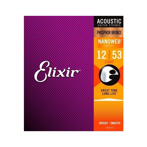 Elixir 16052 akusztikus gitárhúr 12-53