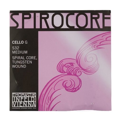 Thomastik csellóhúrok Spirocore spirál-magos közepes G húr Wolfram