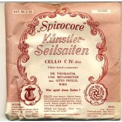   Thomastik csellóhúrok Spirocore spirál-magos közepes C húr ezüst