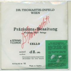   Thomastik csellóhúrok Präzision acél, tömör magos közepes D húr
