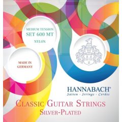   Hannabach klasszikus gitár húrok Serie 600 Medium Tension ezüstözött készlet