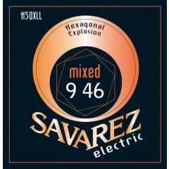   Savarez elektromos gitárhúrok Hexagonal Explosion Nickel Mixed .009-.046