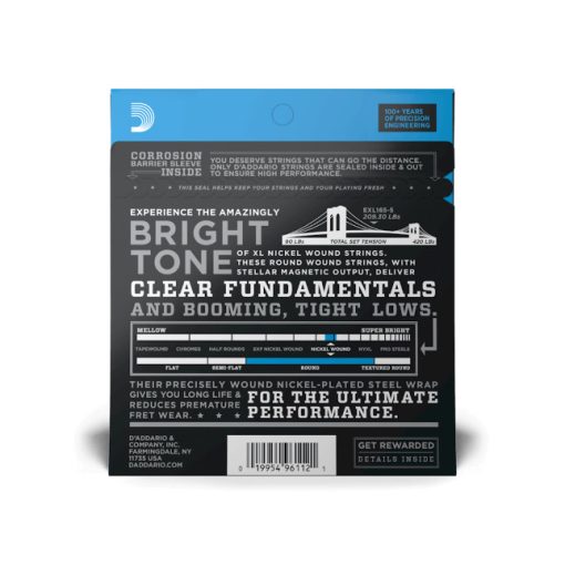 D'Addario EXL165-5 5 húros basszusgitár húr készlet