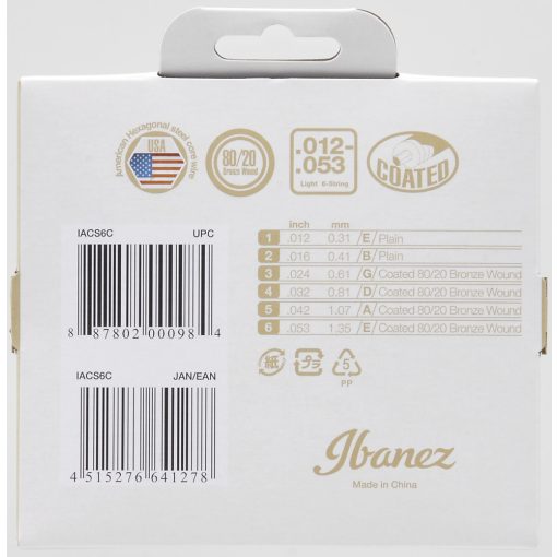 Ibanez IACS6C Akusztikus gitárhúr készlet 12-53