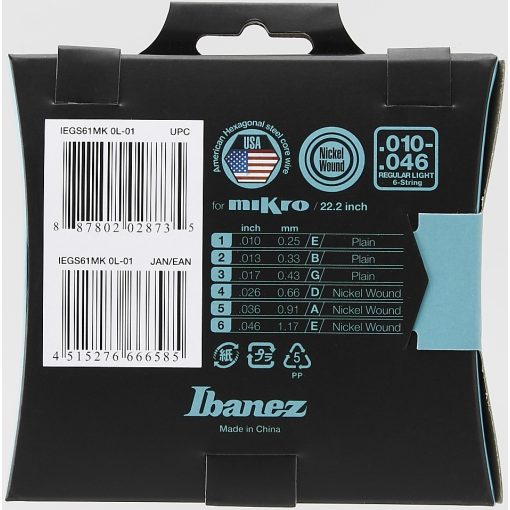 Ibanez IEGS61MK Húr készlet
