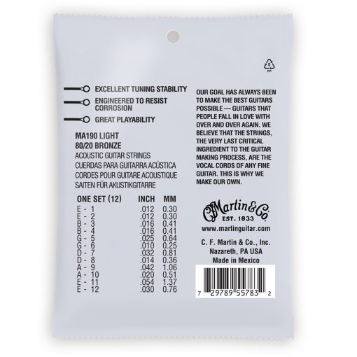 Martin MA-190 12 húros akusztikushúr 12-54