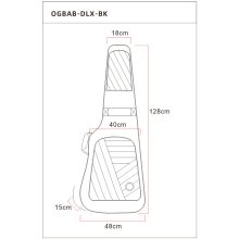 Ortega OGBAB-DLX-BK Akusztikus basszusgitár tok
