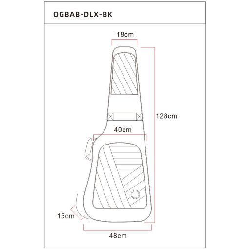 Ortega OGBAB-DLX-BK Akusztikus basszusgitár tok
