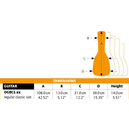 Ortega OGBCL-PUJ Klasszikus gitár tok