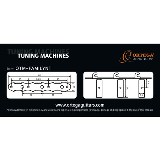 Ortega OTM-FAMILYNT Gitár hangoló gép