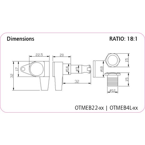 Ortega OTMEB22-GB Basszusgitárgép fekete