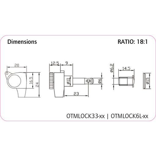 Ortega OTMLOCK33-CR Gitár hangológép króm záras