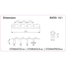 Ortega OTMMASTD-GO Mandolin hangológép arany