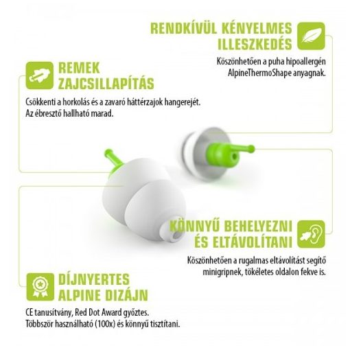 Alpine SleepSoft füldugó alváshoz