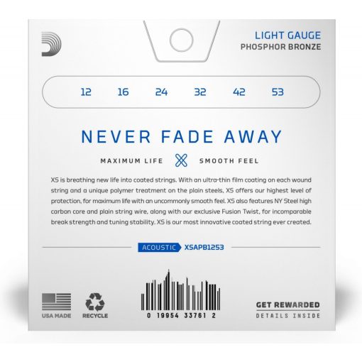 D'Addario XSAPB1253 akusztikus gitár húr készlet 12-53